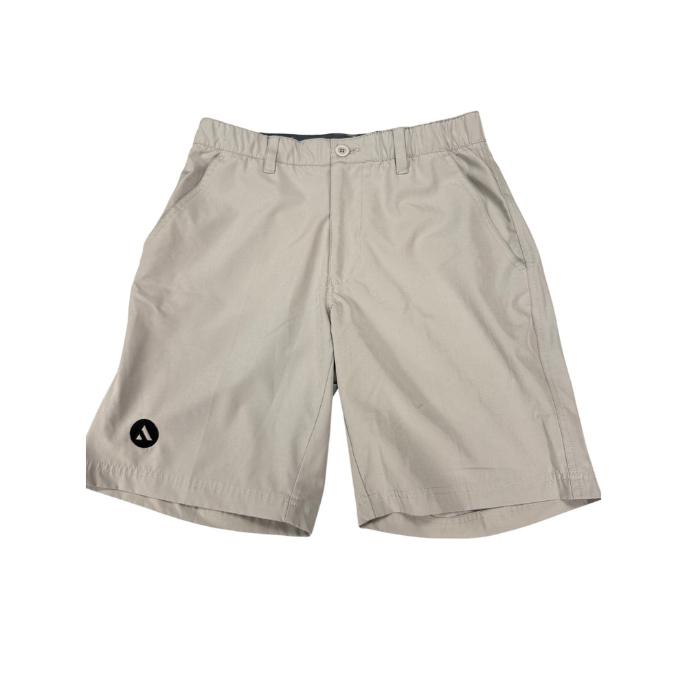 Swannies Mens Golf Shorts Gray Performance Stretch Size 30 Embroidered Logo
